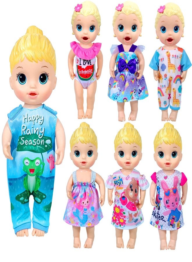 ARTST Alive Baby Clothes, 7 Sets Baby Doll Clothes Accessories Dress Swimsuit Outfit for 10-12 Inch Dolls Girls Birthday Xmas - Image 2